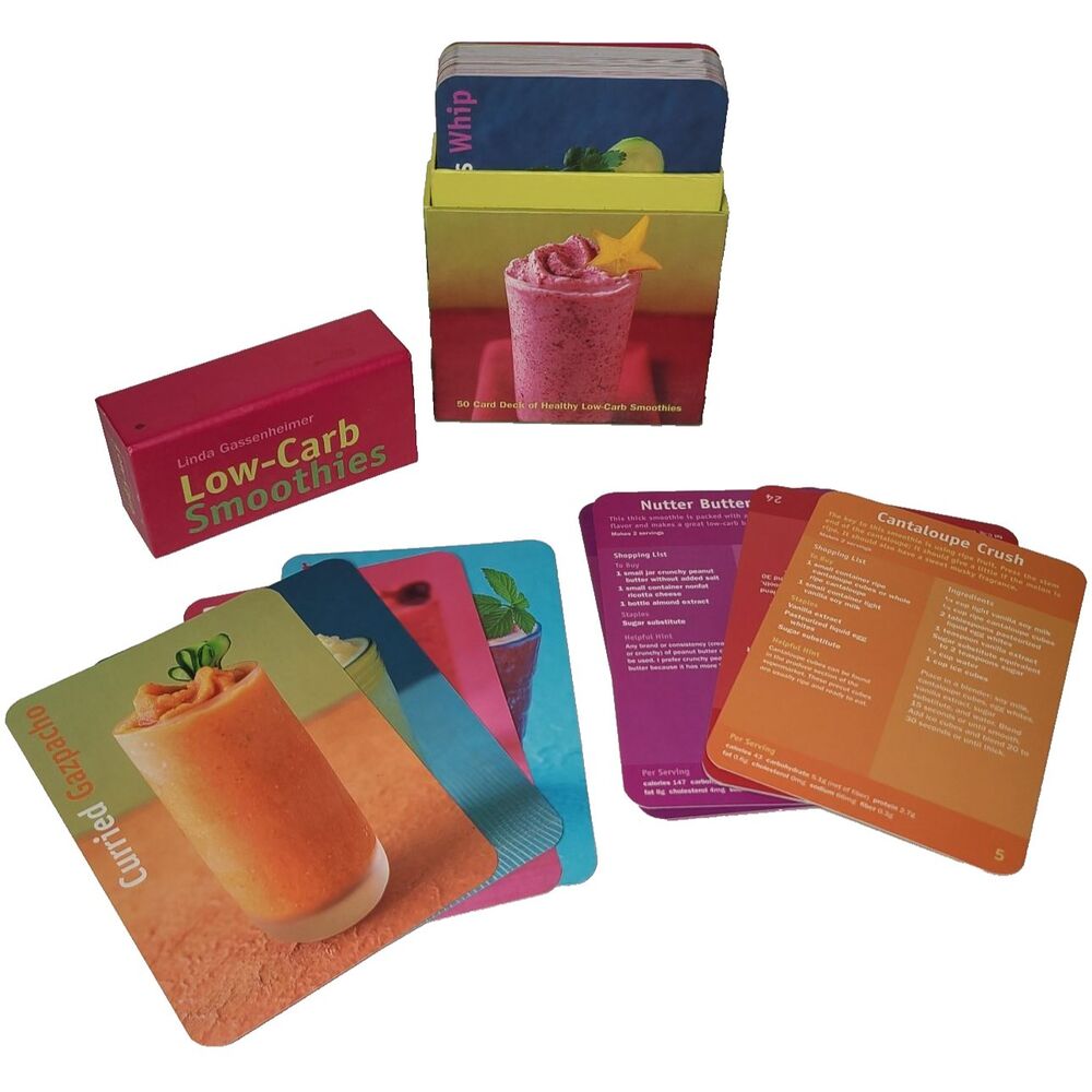 Low-Carb Smoothies 50 Card Deck of Healthy Recipes by Linda Gassenheimer